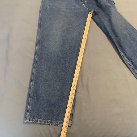 Carhartt Jeans Mens 44x32 Blue B13 DST Original Dungaree Fit Work Denim - Picture 5 of 10